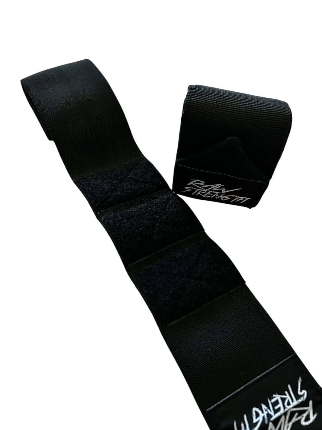 Stronger than all Gripper Wrist Wraps All Black - Raw Strength Apparel