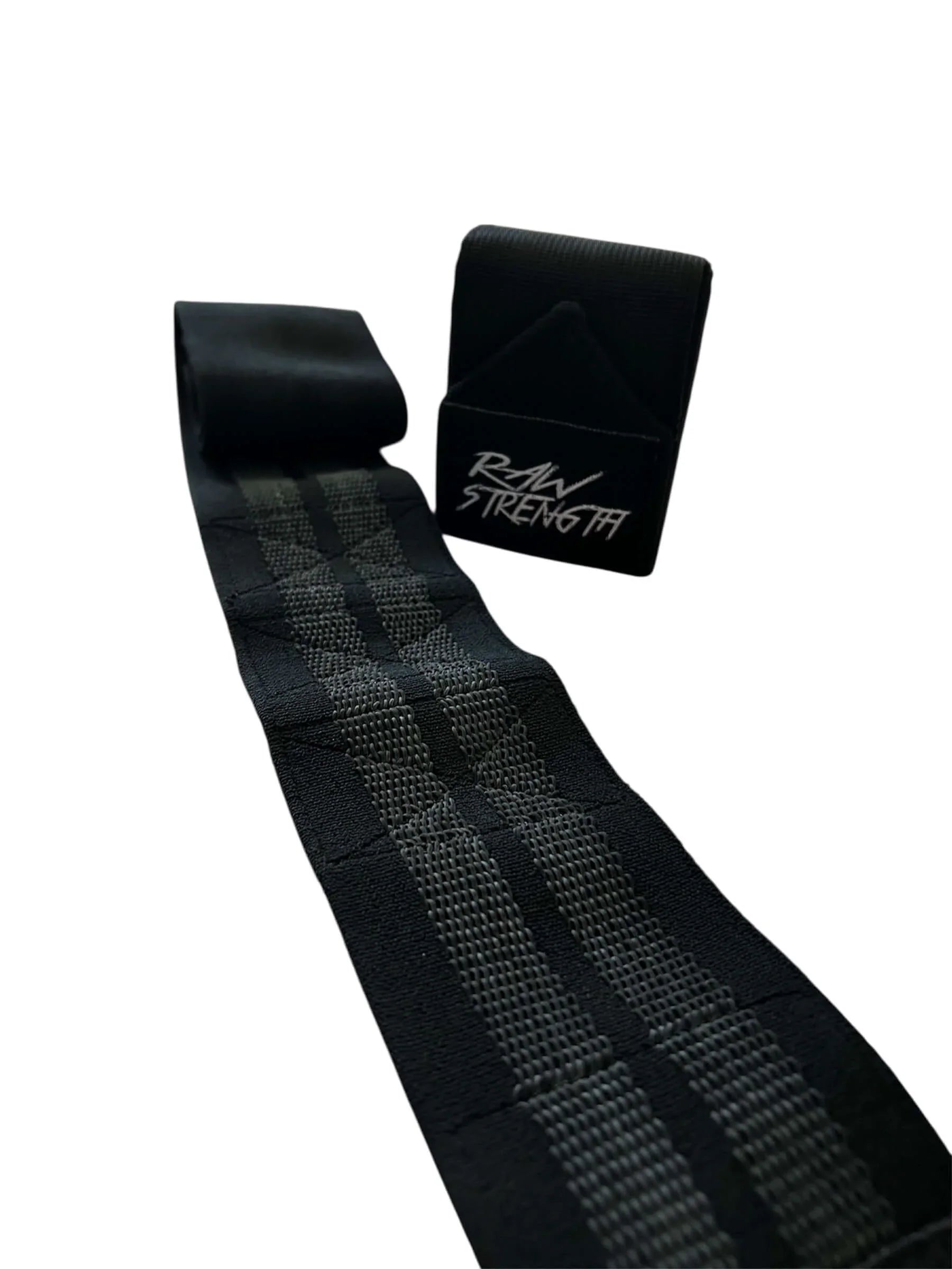 Stronger than all Gripper Wrist Wraps All Black - Raw Strength Apparel